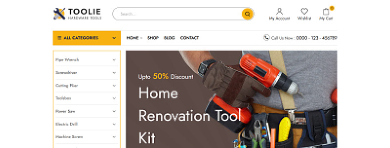 Toolie – Website Toko Bangunan Online